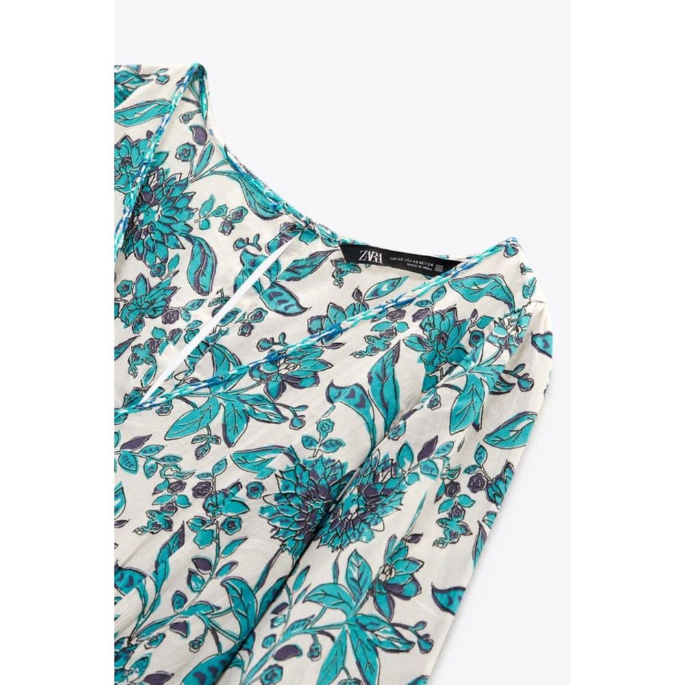NWT ZARA BOHO PATCHWORK PRINT DRESS - Picture 12 of 13